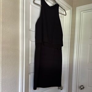 Betsey Johnson Black Halter Tiered Cocktail Dress